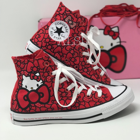 Converse & Hello Kitty Ctas HI Fiery Red W AUTHENT - Picture 5 of 8